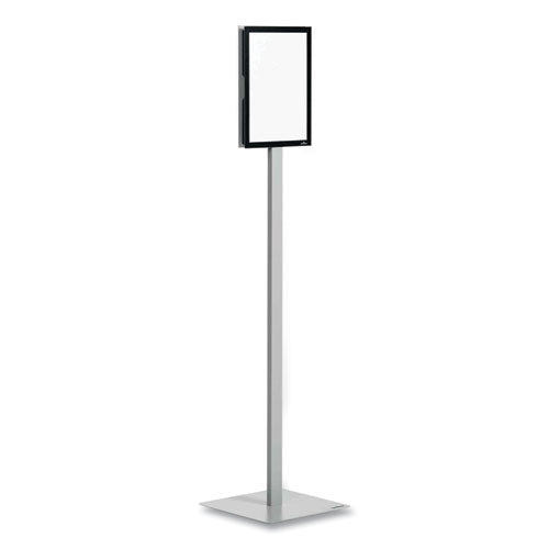 Info Stand Basic Floor Stand, 51.57" Tall, Black Stand, 8.5 x 11 Face