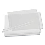 Water Resistant Sign Holder Pockets with Cable Ties, 8.5 x 11, Clear Frame, 5/Pack