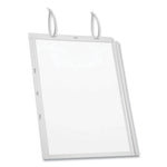 Water-Resistant Sign Holder Pockets with Cable Ties, 11 x 17, Clear Frame, 5/Pack