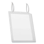 Water Resistant Sign Holder Pockets with Cable Ties, 8.5 x 11, Clear Frame, 5/Pack