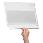 Self-Adhesive Water-Resistant Sign Holder, 8.5 x 11, Clear Frame, 5/Pack