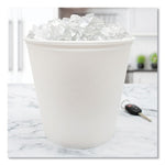 Double Wrapped Paper Bucket, Unwaxed, 165 oz, White, 100/Carton