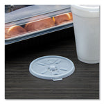 Lift n' Lock Plastic Hot Cup Lids, With Straw Slot, Fits 12 oz to 24 oz Cups, Translucent, 100/Pack, 10 Packs/Carton