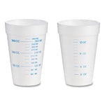 Graduated Foam Medical Cups, 16 oz, White, 25/Pack, 40 Packs/Carton