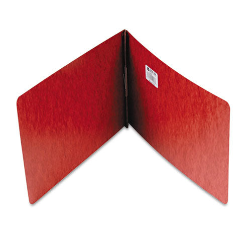 Pressboard Report Cover with Tyvek Reinforced Hinge, Two-Piece Prong Fastener, 2" Capacity, 8.5 x 14, Red/Red