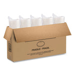 Plastic Lids for Foam Containers, Flat, Vented, Fits 24-32 oz, Translucent, 100/Pack, 5 Packs/Carton