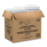 Foam Hinged Lid Containers, 6.4 x 9.3 x 2.6, White, 200/Carton