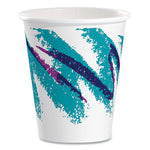 Jazz Paper Hot Cups, 6 oz, White/Green/Purple, 50/Bag, 20 Bags/Carton