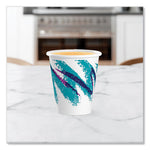 Jazz Paper Hot Cups, 6 oz, White/Green/Purple, 50/Bag, 20 Bags/Carton