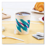 Jazz Paper Hot Cups, 8 oz, White/Green/Purple, 50/Bag, 20 Bags/Carton