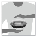 OctaView Hinged-Lid Hot Food Containers, 31 oz, 9.55 x 9.1 x 3, Black/Clear, Plastic, 100/Carton