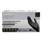 Nitrile Exam Gloves, Powder-Free, 3 mil, Medium, Black, 100/Box, 10 Boxes/Carton