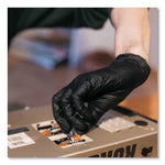 Industrial Nitrile Gloves, Powder-Free, 5 mil, Medium, Black, 100/Box, 10/Carton