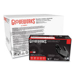 Industrial Nitrile Gloves, Powder-Free, 5 mil, Medium, Black, 100/Box, 10/Carton