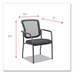 Alera Mesh Guest Stacking Chair, 26" x 25.6" x 36.2", Black Seat, Black Back, Black Base