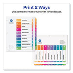 Customizable TOC Ready Index Multicolor Tab Dividers, Extra Wide Tabs, 10-Tab, 1 to 10, 11 x 9.25, White, 1 Set