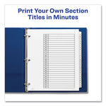 Customizable TOC Ready Index Black and White Dividers, 26-Tab, A to Z, 11 x 9.25, 1 Set