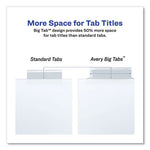 Insertable Big Tab Dividers, 5-Tab, Single-Sided Copper Edge Reinforcing, 11.13 x 9.25, White, Clear Tabs, 1 Set