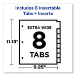 Insertable Big Tab Dividers, 8-Tab, 11.13 x 9.25, White, Assorted Tabs, 1 Set