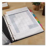 Insertable Big Tab Dividers, 8-Tab, 11.13 x 9.25, White, Assorted Tabs, 1 Set