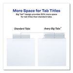 Insertable Big Tab Dividers, 8-Tab, 11.13 x 9.25, White, Clear Tabs, 1 Set