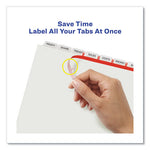 Print and Apply Index Maker Clear Label Dividers, Extra Wide Tabs, 8-Tab, 11.25 x 9.25, White, 5 Sets