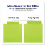 Insertable Big Tab Plastic 1-Pocket Dividers, 5-Tab, 11.13 x 9.25, Assorted, 1 Set