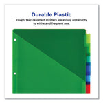 Insertable Big Tab Plastic 1-Pocket Dividers, 8-Tab, 11.13 x 9.25, Assorted, 1 Set