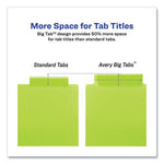 Insertable Big Tab Plastic 2-Pocket Dividers, 5-Tab, 11.13 x 9.25, Assorted, 1 Set