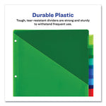 Insertable Big Tab Plastic 2-Pocket Dividers, 8-Tab, 11.13 x 9.25, Assorted, 1 Set