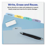 Write and Erase Big Tab Durable Plastic Dividers, Expandable Pocket, 3-Hole Punched, 5-Tab, 11 x 8.5, Assorted, 1 Set