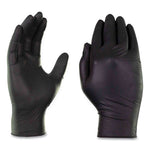 Industrial Nitrile Gloves, Powder-Free, 6 mil, Small, Black 100 Gloves/Box, 10 Boxes/Carton