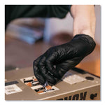 Industrial Nitrile Gloves, Powder-Free, 5 mil, Black, XX-Large, 100 Gloves/Box, 10 Boxes/Carton