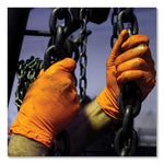 Heavy-Duty Industrial Gloves, Powder-Free, 8 mil, Large, Orange, 100 Gloves/Box, 10 Boxes/Carton