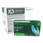 Industrial Nitrile Gloves, Powder-Free, 3 mil, Large, Blue, 100/Box, 10 Boxes/Carton