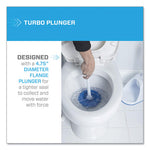 Turbo Plunger and Bowl Brush Set, 12.5" Plastic Handle, 6" dia, White