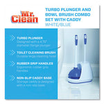 Turbo Plunger and Bowl Brush Set, 12.5" Plastic Handle, 6" dia, White