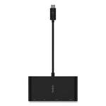 USB-C Multimedia Adapter, HDMI/Ethernet/USB-A/USB-C/VGA, 4.33", Black