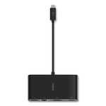 USB-C Multimedia Adapter, HDMI/Ethernet/USB-A/USB-C/VGA, 4.33", Black