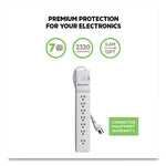 Home/Office Surge Protector, 7 AC Outlets, 12 ft Cord, 2,160 J, White