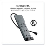 Home/Office Surge Protector, 8 AC Outlets, 6 ft Cord, 3,390 J, White
