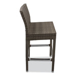 Gama Series Barstools, Supports Up to 300 lb, 31.25" Seat Height, Ivory Seat, Ivory Back, Ivory Base