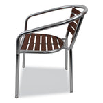 Pinzon Series Chairs, Support Up to 300 lb, 18" Seat Height, Tan/Silver Seat, Tan/Silver Back, Silver Base