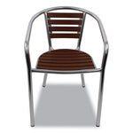 Pinzon Series Chairs, Support Up to 300 lb, 18" Seat Height, Tan/Silver Seat, Tan/Silver Back, Silver Base