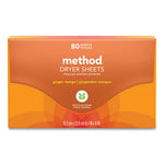 Dryer Sheets, Ginger Mango, 80/Box, 6 Boxes/Carton