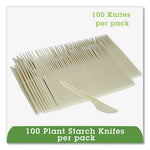 EcoSense Renewable Plant Starch Cutlery, Knife, 7", 50/Pack