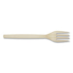 EcoSense Renewable Plant Starch Cutlery, Fork, 7", 50/Pack