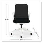 Cliq Office Chair, Supports Up to 300 lb, 17" to 22" Seat Height, Black Seat, Black Back, White Base