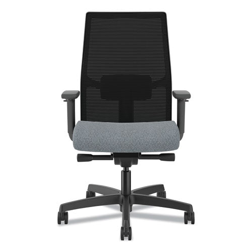 Ignition 2.0 4-Way Stretch Mid-Back Mesh Task Chair, Gray Adjustable Lumbar Support, Basalt/Black