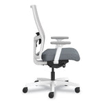 Ignition 2.0 4-Way Stretch Mid-Back Mesh Task Chair, Black Adjustable Lumbar Support, Basalt Seat, Fog Back, White Base